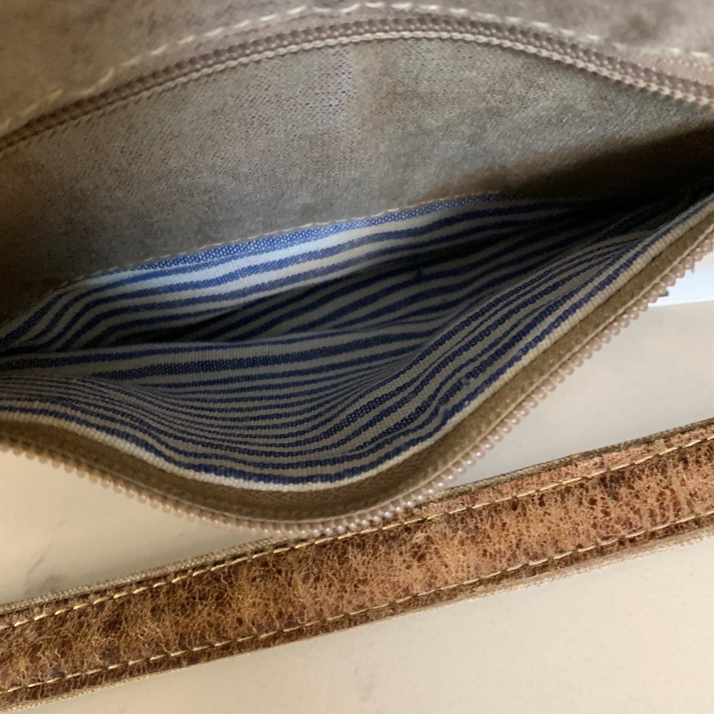 Peace and Patience Canvas Upcycled Leather Bag - Picture 7 of 7